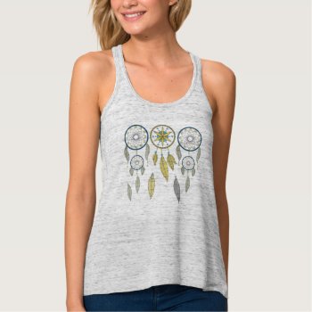 Blue And Yellow Dream Catchers Tank Top by LouiseBDesigns at Zazzle
