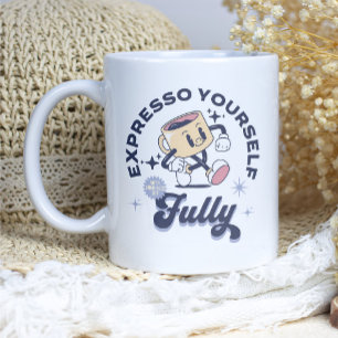Blue and Yellow - Expresso Yourself Fully Coffee Mug