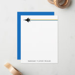 Blue and Yellow F-15 Personal Stationery Note Card