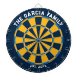 Blue and Yellow Family Dartboard with Darts