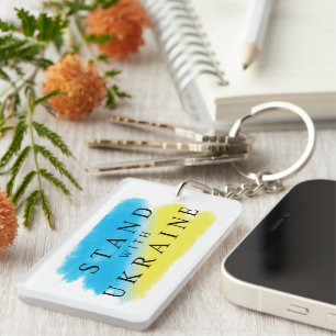 Blue and Yellow Flag Inspired Ukraine Keychain