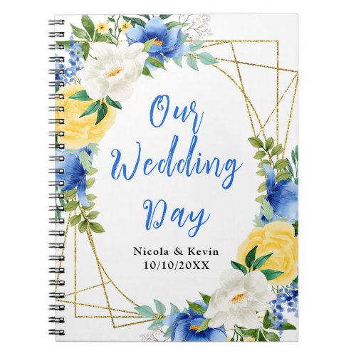 Blue and Yellow Floral Wedding Planner