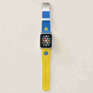 Blue and Yellow Flowers Apple Watch Band