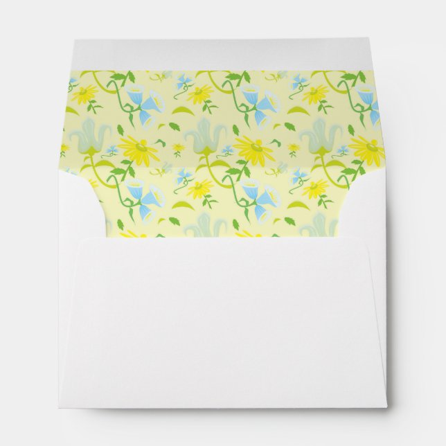 Blue and Yellow Flowers Envelope (Back (Bottom))