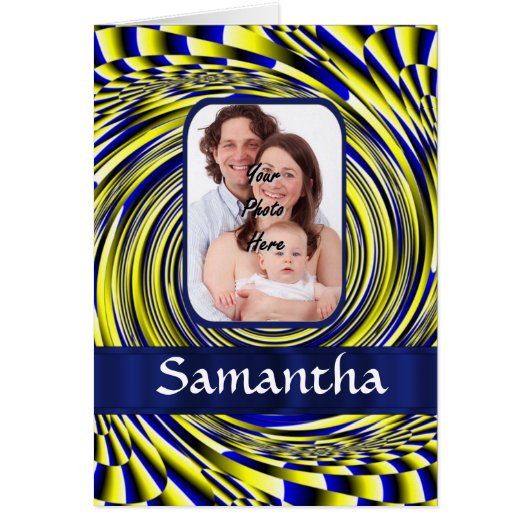 Blue and yellow fractal cards (Front)
