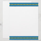 Blue and Yellow Geometric Ethnic Folk art pattern (Front/Back)