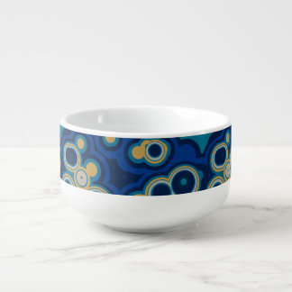Blue and Yellow geometric Soup Mug
