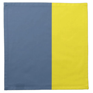 Blue and Yellow-Gold Cloth Napkin