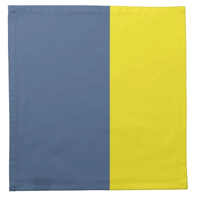 Blue and Yellow-Gold Cloth Napkin (Front)