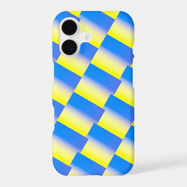 Blue and Yellow gradient pattern Ukraine Inspired Iphone Case (Back)