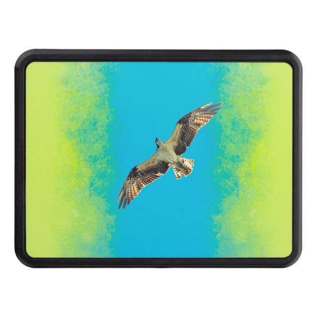 Blue and yellow hitch cover (Front)