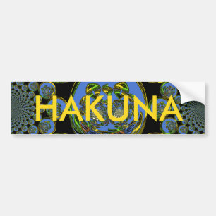 Blue and Yellow Kaleidoscope Art Print Bumper Sticker