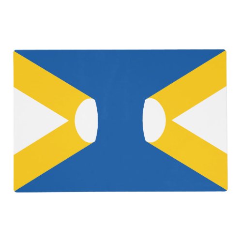 Blue and Yellow Letter X Monogram Placemat