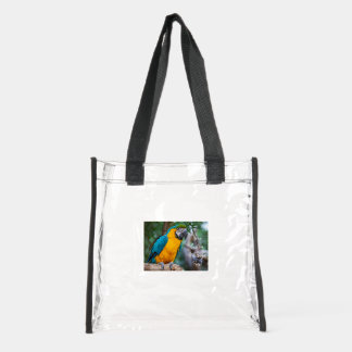 Blue-and-Yellow Macaw Clear Tote Bag