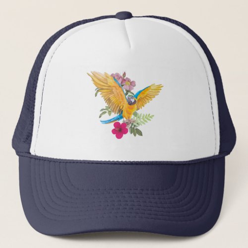 Blue And Yellow Macaw Hat Trucker Hat