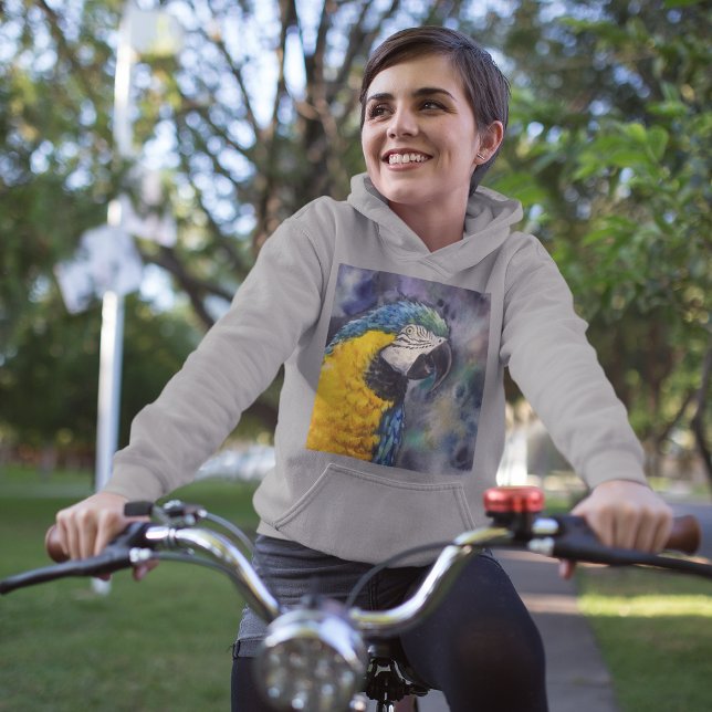 Blue and yellow macaw hoodie (Creator Uploaded)