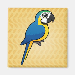 Blue-and-yellow Macaw Square Magnet