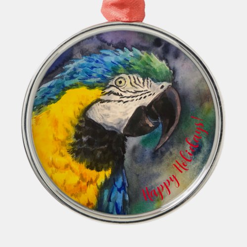 Blue and yellow macaw Ornament