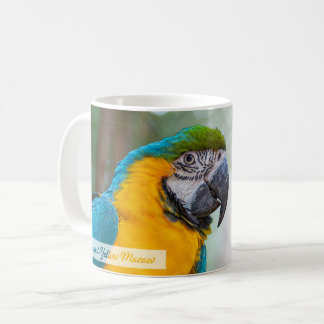 Blue-and-Yellow Macaw Psalm 145:9 KJV Coffee Mug