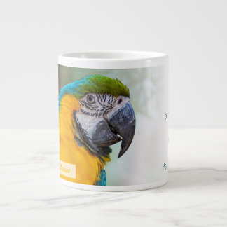 Blue-and-Yellow Macaw Psalm 145:9 KJV Giant Coffee Mug