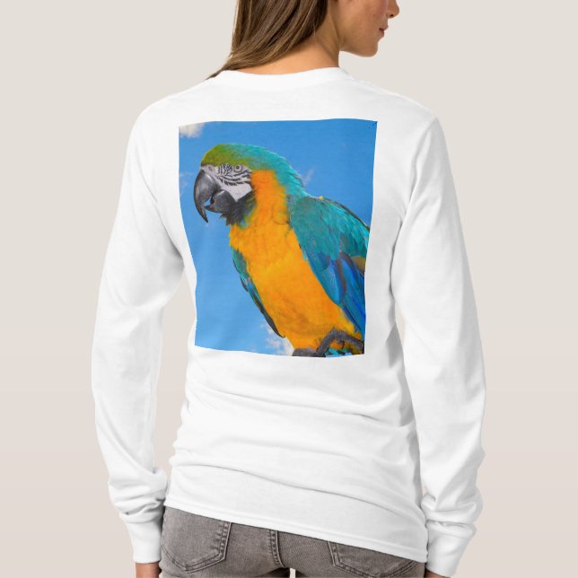Blue and yellow macaw  T-Shirt (Back)