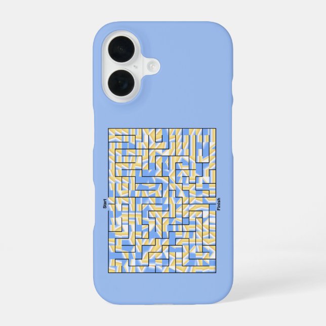 Blue and Yellow Maze Iphone Case (Back)