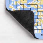 Blue and Yellow Maze Mouse Pad (Corner)