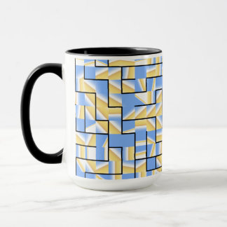 Blue and Yellow Maze Mug