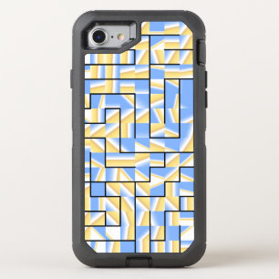 Blue and Yellow Maze OtterBox Defender iPhone SE/8/7 Case