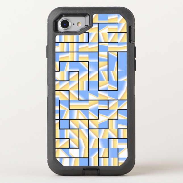 Blue and Yellow Maze Otterbox iPhone Case (Back)
