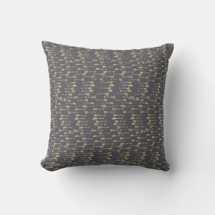 blue and yellow minimalist boho arrow pattern throw pillow