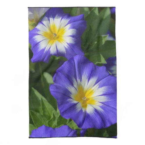 Blue and Yellow Morning Glories Towel
