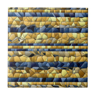 Blue And Yellow Mosaic - Mix And Match Tile