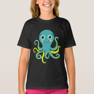 Blue and Yellow Octopus T-Shirt