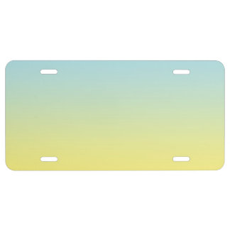“Blue And Yellow Ombre” License Plate