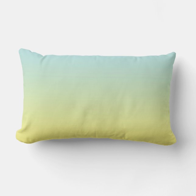 “Blue And Yellow Ombre” Lumbar Pillow (Front)