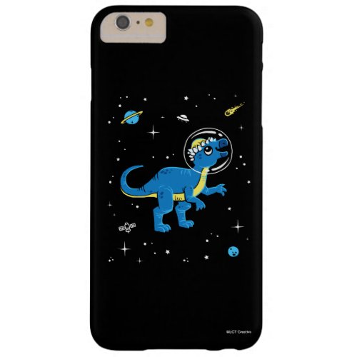 Blue And Yellow Pachycephalosaurus Dinos In Space Barely There iPhone 6 Plus Case