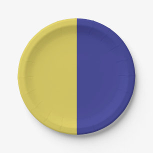 Blue And Yellow Paper Plates