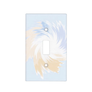 Blue and Yellow Pastel Spinning Shaped Light Switch Cover