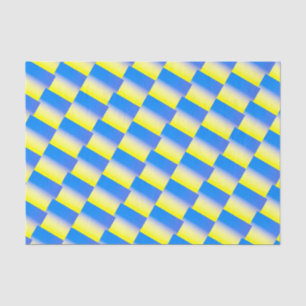 Blue and Yellow pattern Ukraine Inspired pro peace Tissue Paper