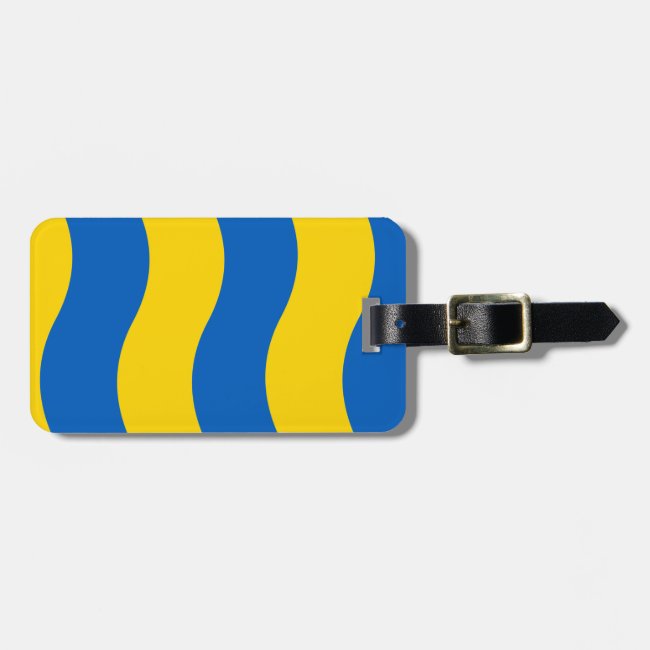 Blue and Yellow Pattern Ukrainian Flag Luggage Tag