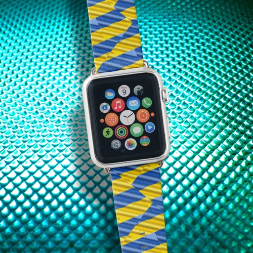 Blue and Yellow Peace Anti War Ukraine Inspiration Apple Watch Band