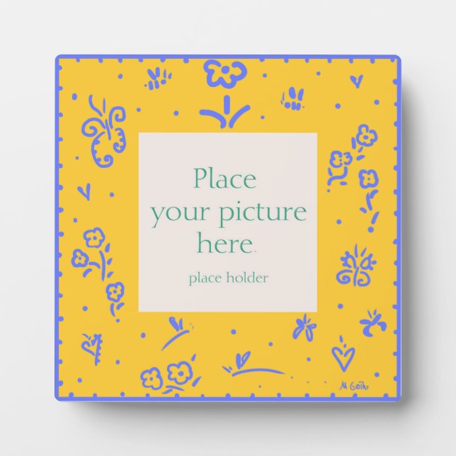 Blue and yellow phleur frame (Front)