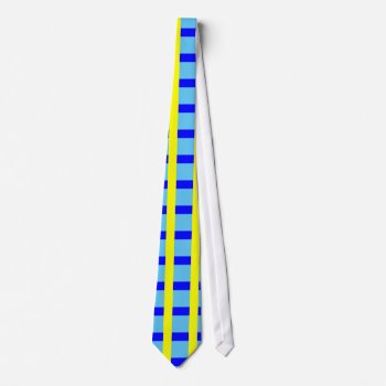 Blue And Yellow Plaid Neck Tie by freepaganpages at Zazzle