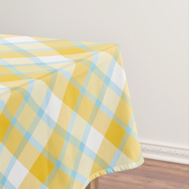 Blue and Yellow Plaid Tablecloth – Spring Picnic G (In Situ)