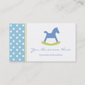 Blue and Yellow Polka Dot Business Card