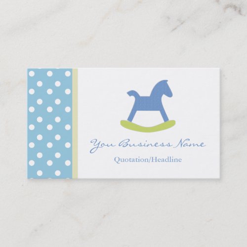 Blue and Yellow Polka Dot Business Card