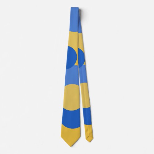 Blue and Yellow Polka Dots  Neck Tie