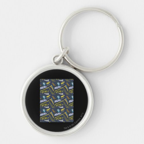 Blue and Yellow Pow Keychain