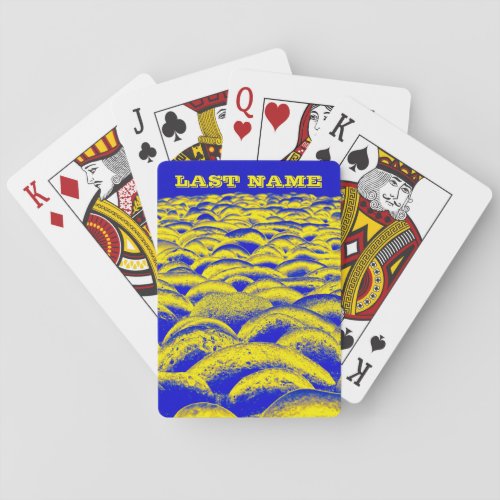 Blue and Yellow Rockscape Name Bicycle Playing Car Poker Cards